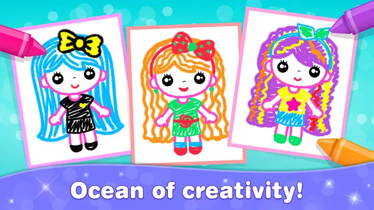 Kids Coloring Games for Girls screenshot 5