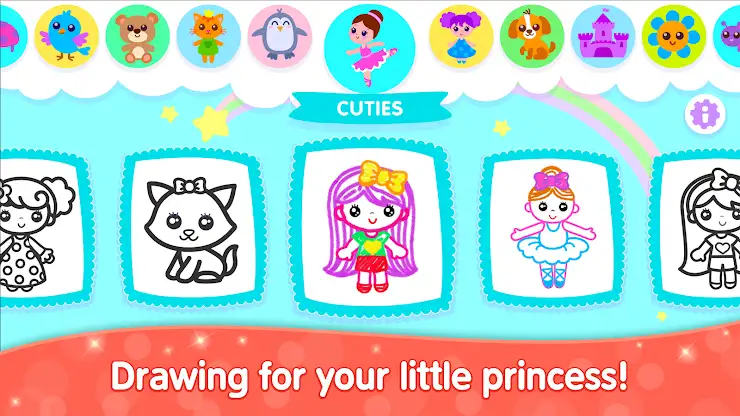 Kids Coloring Games for Girls screenshot 1