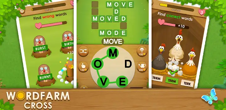 Word Farm Cross — Android game banner
