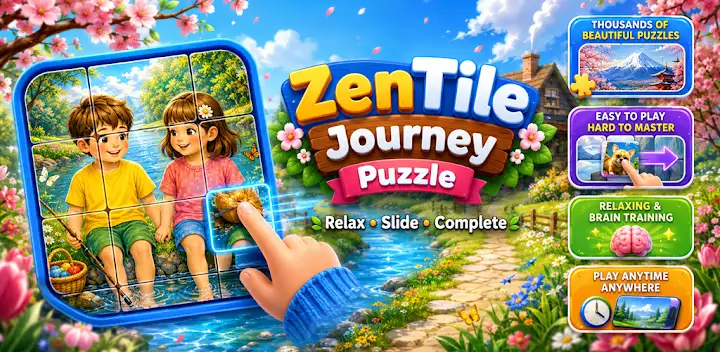 Zen Tile Journey: Picture Grid — Android game banner