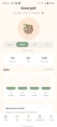 Slothy Running App screenshot 3