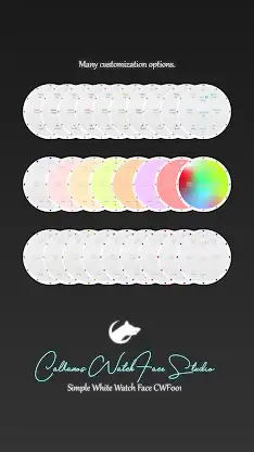 Simple White Watch Face CWF001 screenshot 3