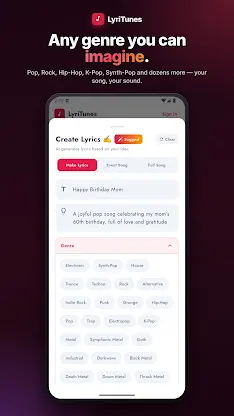 LyriTunes - Lyrics, Song Maker screenshot 4