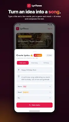 LyriTunes - Lyrics, Song Maker screenshot 2
