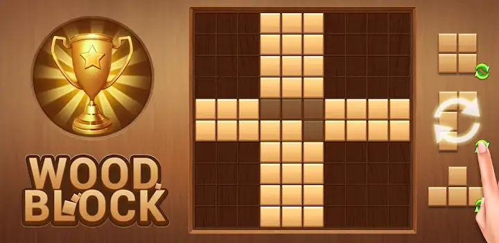 Wood Block - Classic Puzzle — Android game banner