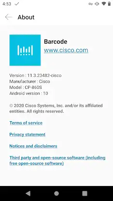 Barcode screenshot 1