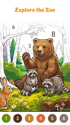 Cute Animals Color by Numbers screenshot 1