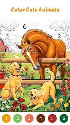 Cute Animals Color by Numbers screenshot 2