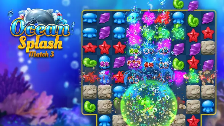 Ocean Splash: Jelly Fish gems screenshot 3