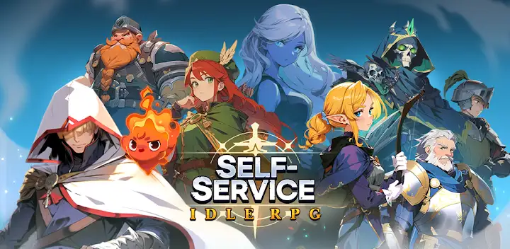 Self-Service Knight : idle RPG — Android game banner