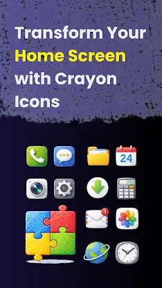 Crayon Icons Pack: Pastel Icon screenshot 8