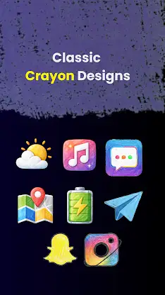Crayon Icons Pack: Pastel Icon screenshot 3