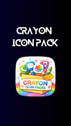 Crayon Icons Pack: Pastel Icon screenshot 2