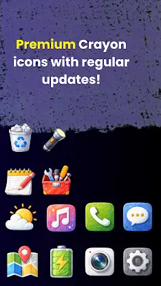 Crayon Icons Pack: Pastel Icon screenshot 6