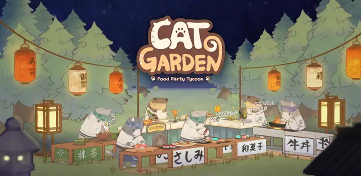 Cat Garden - Food Party Tycoon — Android game banner