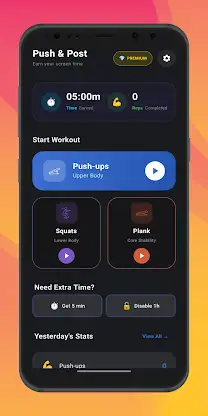 Push Up Time : AI App Blocker screenshot 1