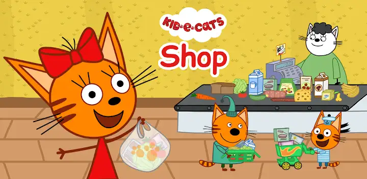 Kid-E-Cats: Kids Shopping Game — Android game banner