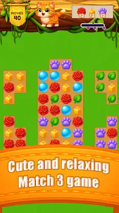 Match3 Candice and Cat Rescue screenshot 3