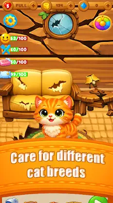 Match3 Candice and Cat Rescue screenshot 1