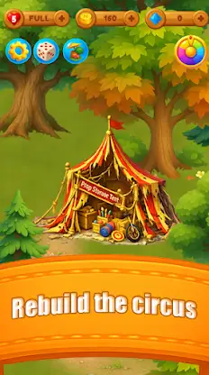 Match 3 Candice and the Circus screenshot 1