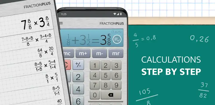 Fraction Calculator Plus — Android app banner