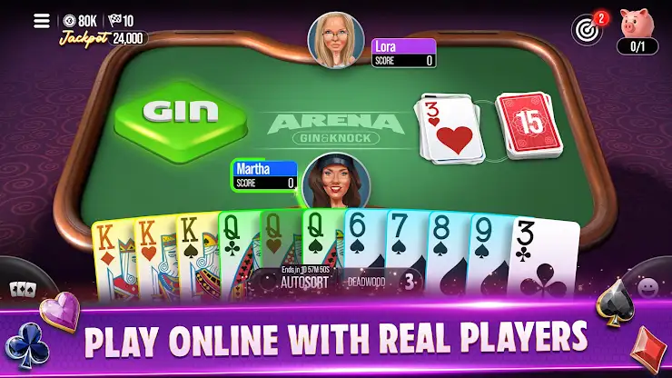 Gin Rummy Extra - Online Rummy screenshot 1