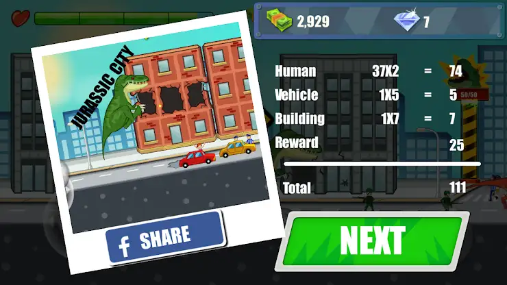 Jurassic Dinosaur City Rampage screenshot 6