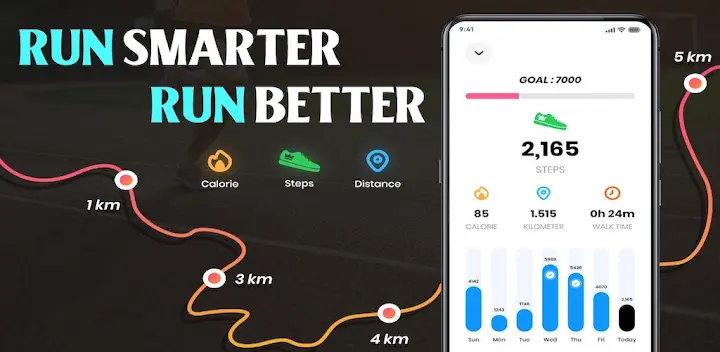 Pedometer & Weight Loss Plan — Android app banner