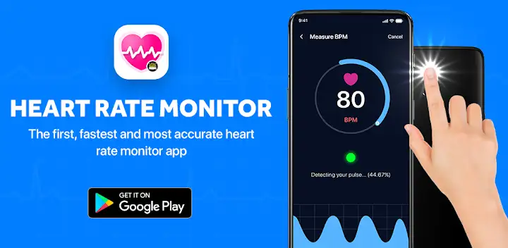 Heart Rate Monitor: BPM72™ — Android app banner