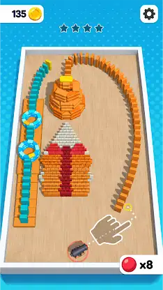 Domino Stack: Ball Smash screenshot 1