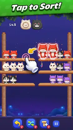 Cat Sort Jam screenshot 1