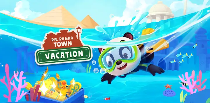 Dr. Panda Town: Vacation — Android app banner