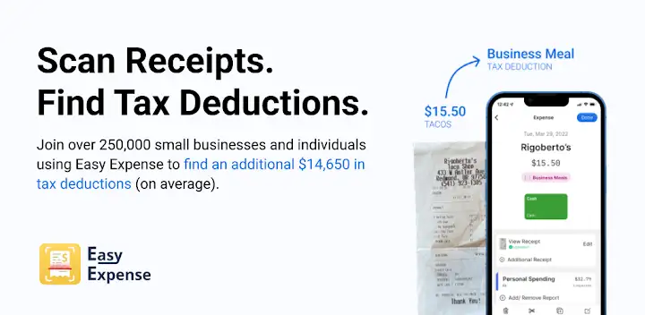 Receipt Scanner: Easy Expense — Android app banner