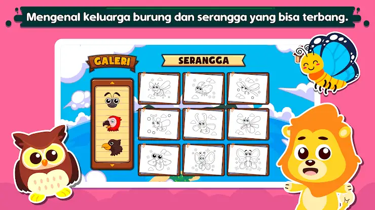Marbel Mewarnai Hewan Udara screenshot 3