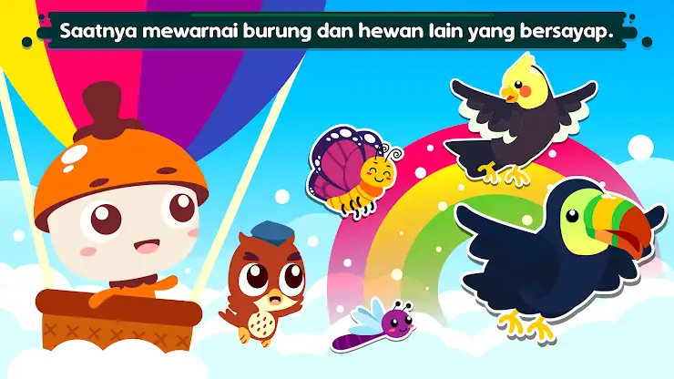 Marbel Mewarnai Hewan Udara screenshot 2
