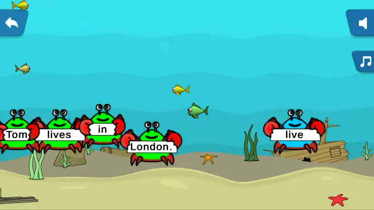 Learn English Game-Grab a Crab screenshot 2