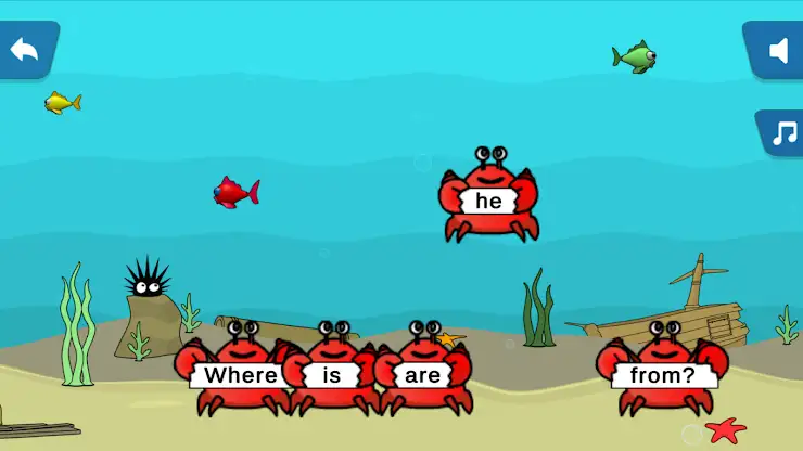 Learn English Game-Grab a Crab screenshot 1