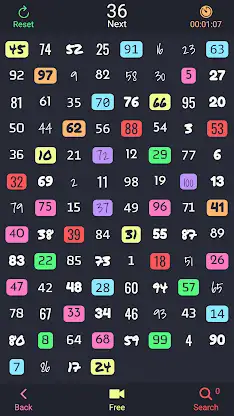 Find numbers: 1 to 100 screenshot 5