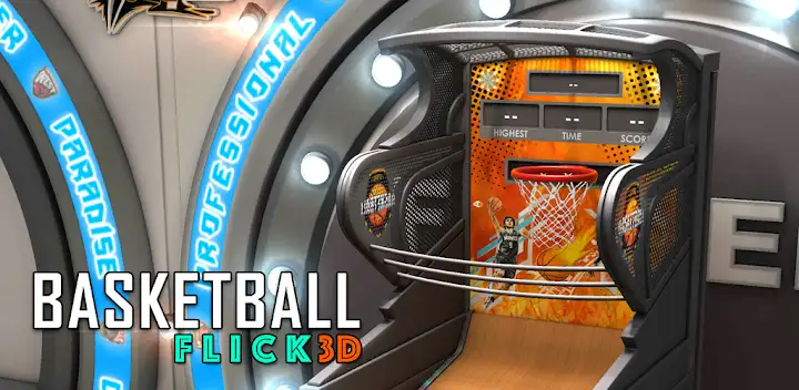Basketball Flick 3D — Android game banner