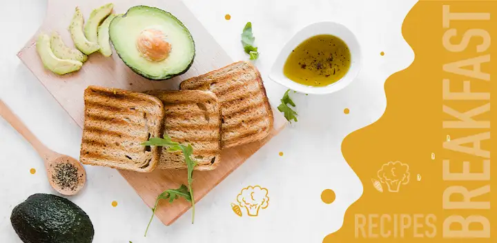 Breakfast Recipes Cookbook App — Android app banner