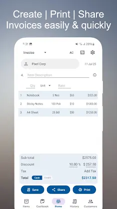 Billculator Easy Invoice Maker screenshot 1