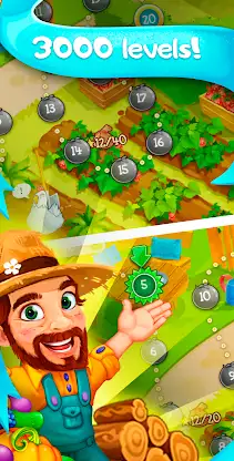Funny Farm match 3 Puzzle game screenshot 3