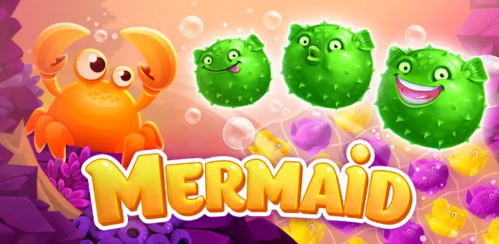 Mermaid - treasure match-3 — Android game banner