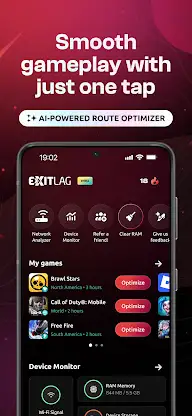 ExitLag: Fix Ping Mobile & Lag screenshot 1