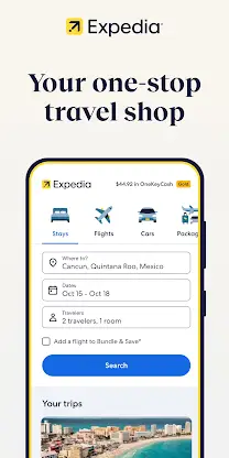 Expedia: Hotels, Flights, Cars screenshot 1