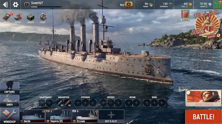 Navy War・Warship PvP Battle screenshot 2