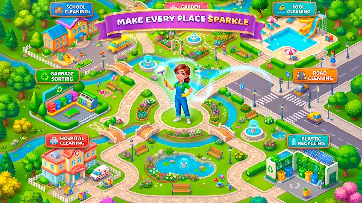 Kids Cleaning: City Cleanup screenshot 1