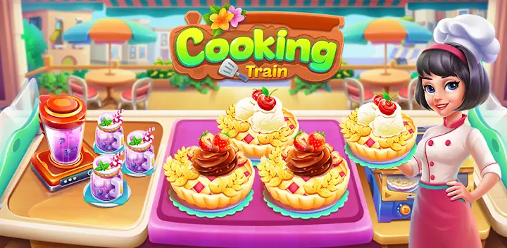 Cooking Train - Food Games — Android game banner