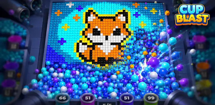 Cup Blast: Pop Puzzle — Android game banner