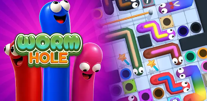 Worm Hole: Color Puzzle — Android game banner
